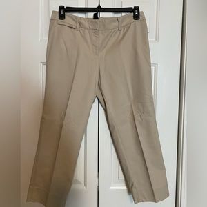 Khaki Perfect Form White House Black Market crop pants, size 10